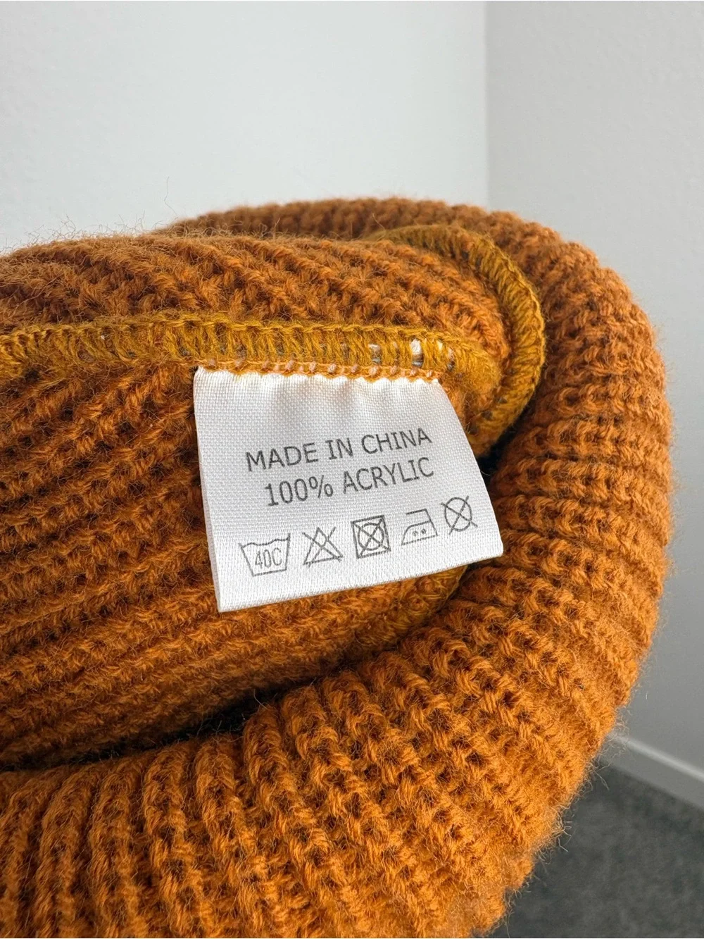 Dutch Bros Knit Beanie - Mustard Orange